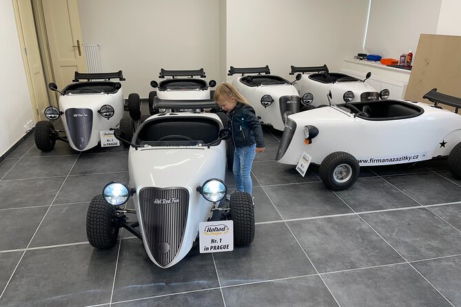 1-Hour Ride Across the Prague in Mini Hot Rod Car - Meeting at Štvanice and getting ready to drive