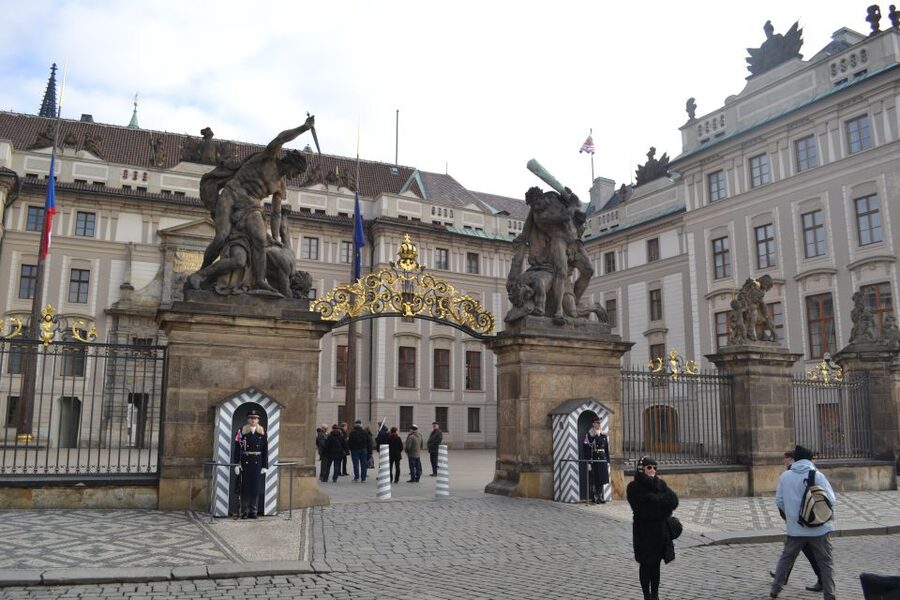 3-Hour Prague Castle & Interiors Tour - The downhill walk toward Lesser Town