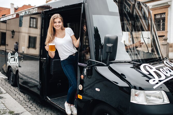 Adults-only Prague Beer Bus Tour - National Theater, Mala Strana, and views across the river