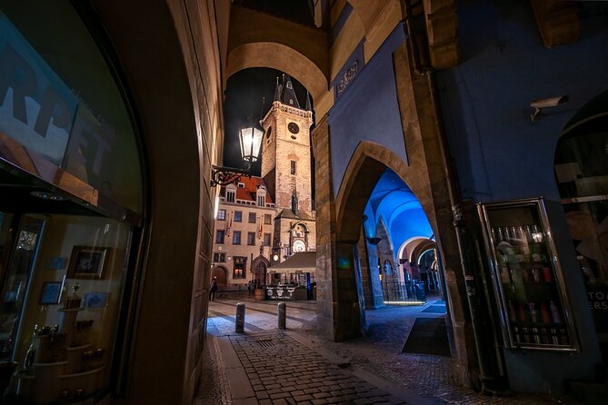 Best views of Prague by night - Vysehrad City Walls and the view over New Town
