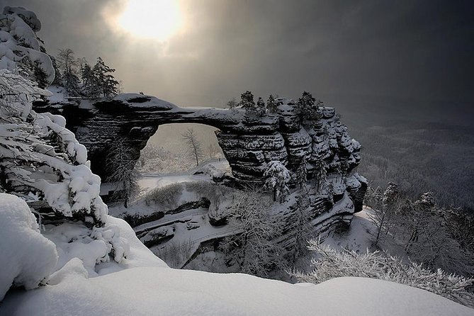 Bohemian and Saxon Switzerland All inclusive trip - Winter Tour - Neurathen Castle adds history to the cliff walk