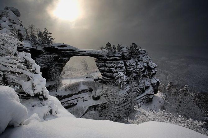 Bohemian And Saxon Switzerland Winter Tour from Prague - Pravcicka Gate and the climb above Hrensko