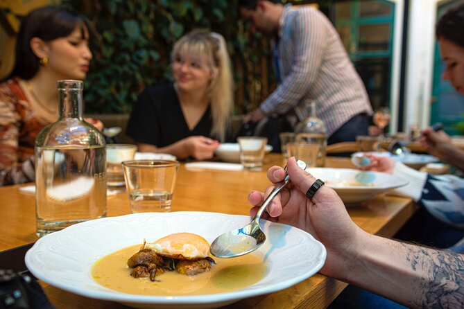 Eating Prague Food & Beer Tour by Eating Europe - Bistro U Býka and the open-faced sandwich