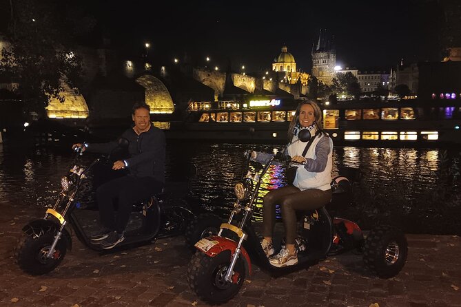 Electric Trike Night Tour in Prague - Live Guided - Lennon Wall and Charles Bridge