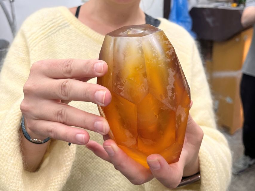 From Prague: Bohemian Glass Crystal Private Tour with Lunch - Grinding glass with Filip Lukavec