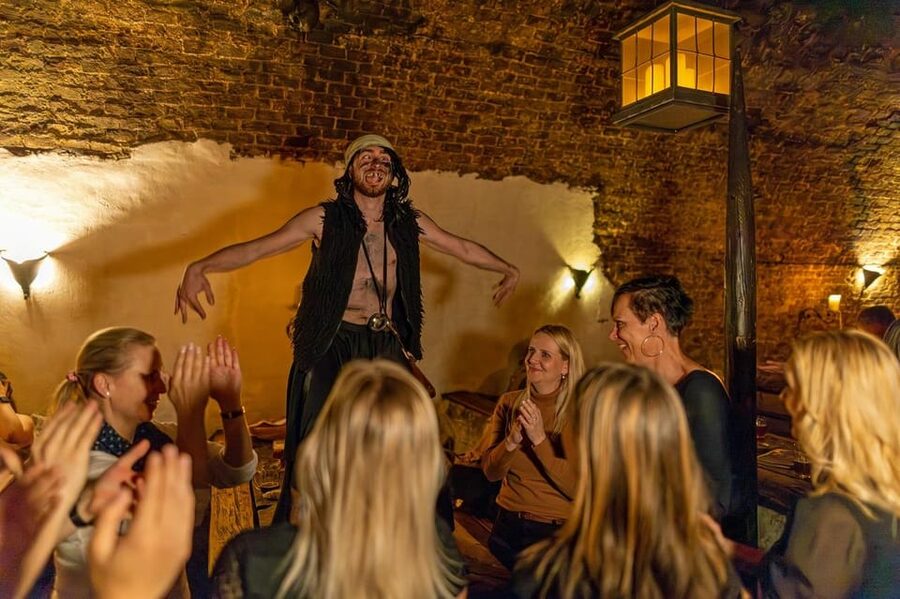 From Prague: Medieval Dinner, Show, Castle and Brewery - From Prague to Dětenice by coach