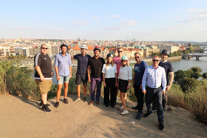 Grand City Tour of Prague on Cruiser e-Bikes or e-Scooters - Kafka’s Moving Statues and the Rudolfinum