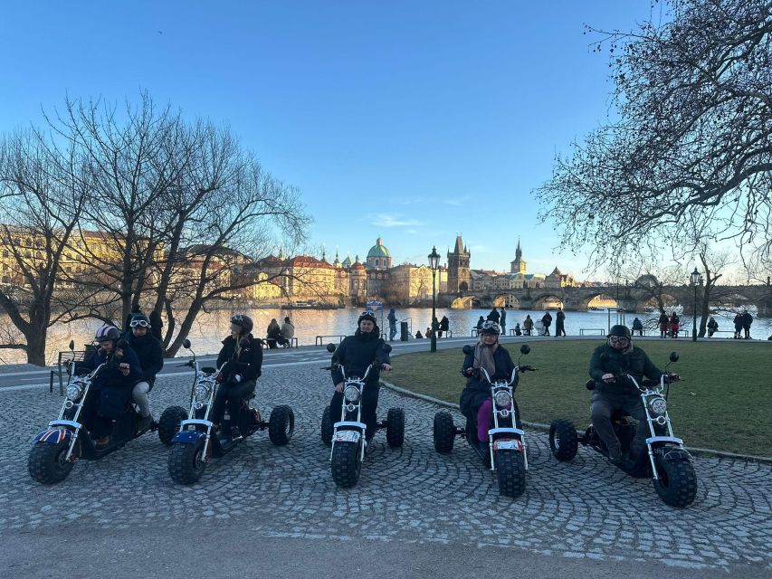 Grand City Tour on Electric Trike in Prague - Live Guided - Lennon Wall, Charles Bridge, and the riverfront