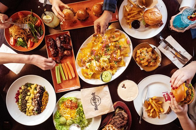 Hard Rock Cafe Prague with Set Lunch or Dinner - Inside: guitars, clothing, and music memorabilia