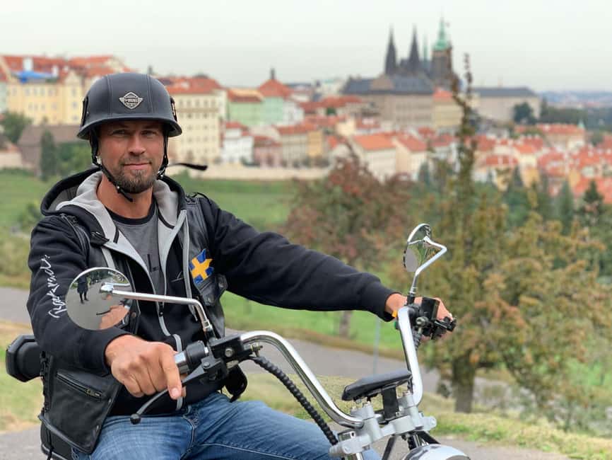 Heart of Prague tour on Tricycle electric scooter - Why an electric trike works well in Prague