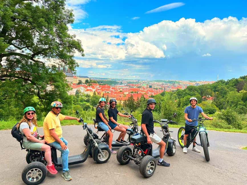 Heart of Prague tour on Tricycle electric scooter - Lennon Wall and Kampa Island