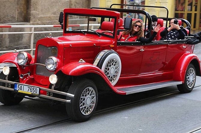 Karlstejn Castle in Vintage Convertible Car - A Driver-Guide Can Shape the Day