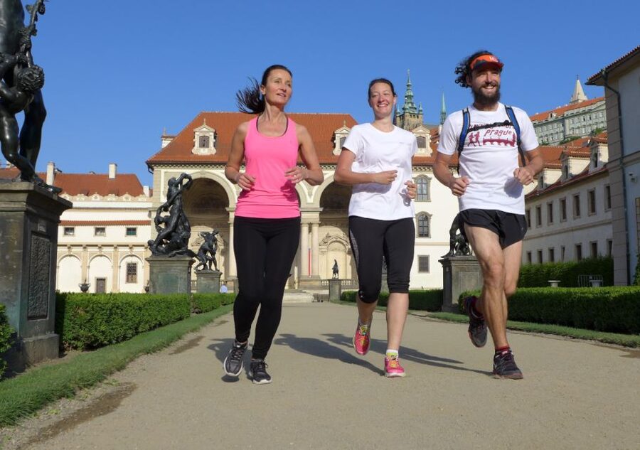 Prague 1-Hour Sight Running Tour - Crossing Charles Bridge before the crowds