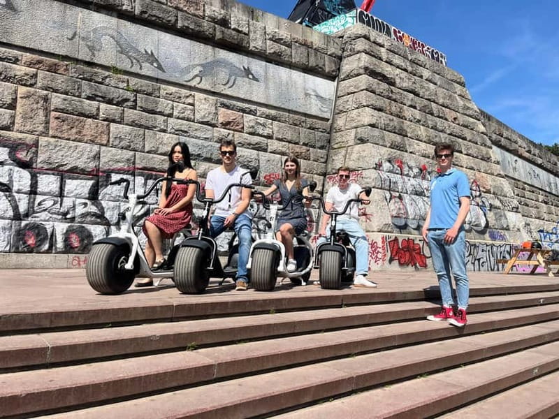Prague: 3-Hour Fat Tire E-Scooter Tour - Meeting at Hotel Grandior and learning the controls