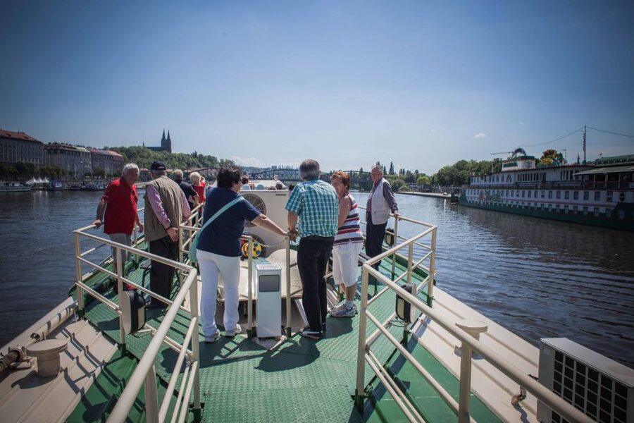 Prague: Afternoon Beer Cruise with Drinks Included - Charles Bridge from the water
