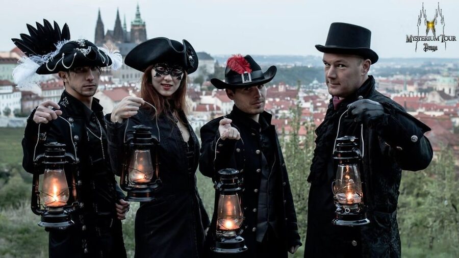 Prague: Alchemy & Mysteries Bridge and Castle Evening Tour - Prague Castle after sunset