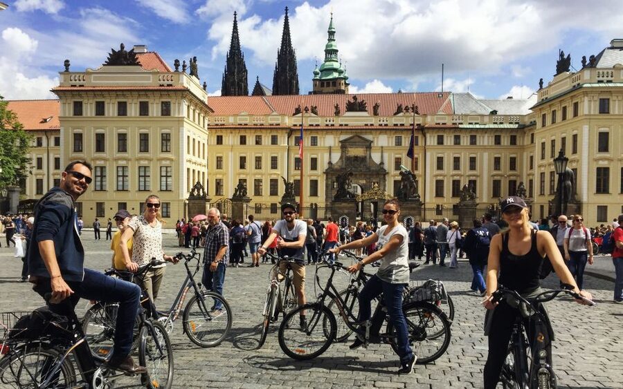 Prague "ALL-IN-ONE" City E-Bike Tour - Dancing House and the John Lennon Wall