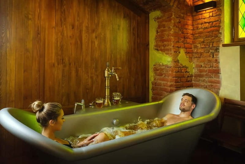 Prague: Beer and Wine Spa Bath with Salt Cave Experience - What happens during the one-hour Prague spa experience
