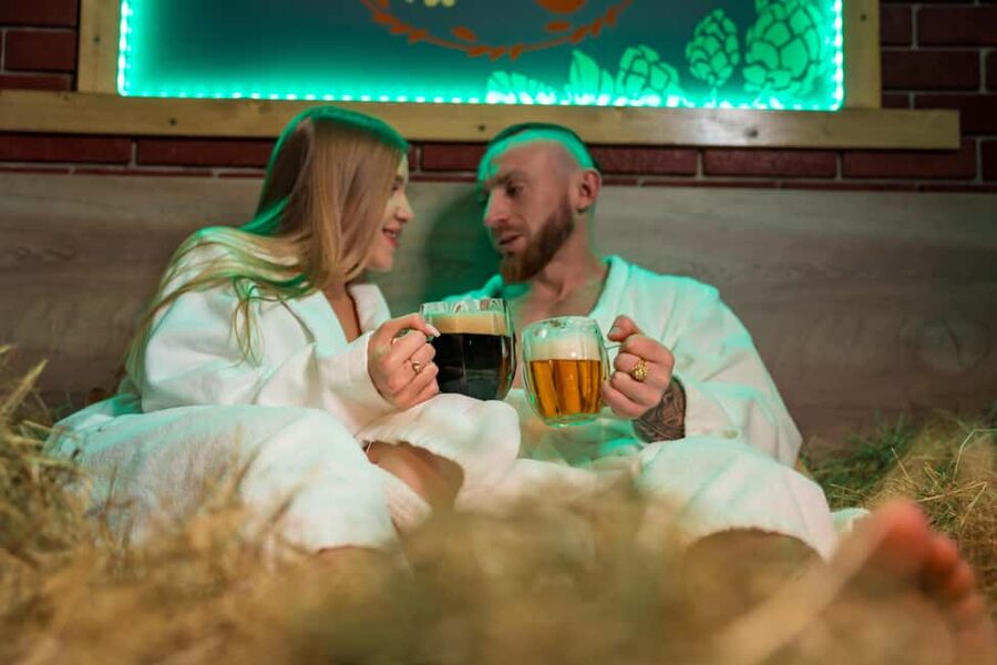 Prague: Beer Spa Experience with Unlimited Beer and Sauna - Unlimited Bernard beer, with a sensible approach