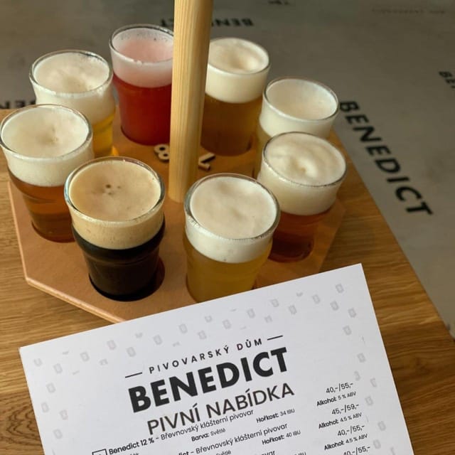 Prague: Beer Tasting and Brewery Tour - Eight samples at Pivovarský dům Benedict