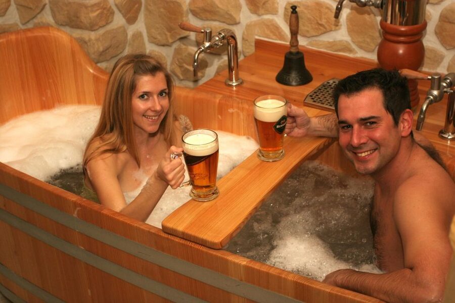 Prague: Bernard Beer Spa with Beer and Massage Option - Arriving at the hotel spa reception