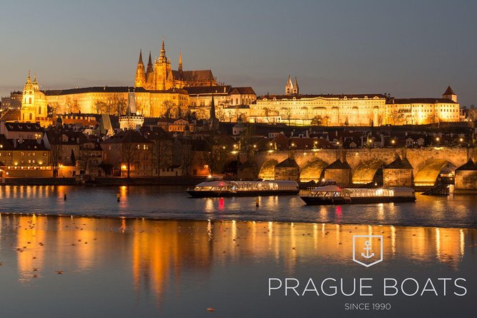 Prague Boats 3-hours Crystal Dinner Cruise - Boarding at Dvořákovo nábřeží at 7 p.m.