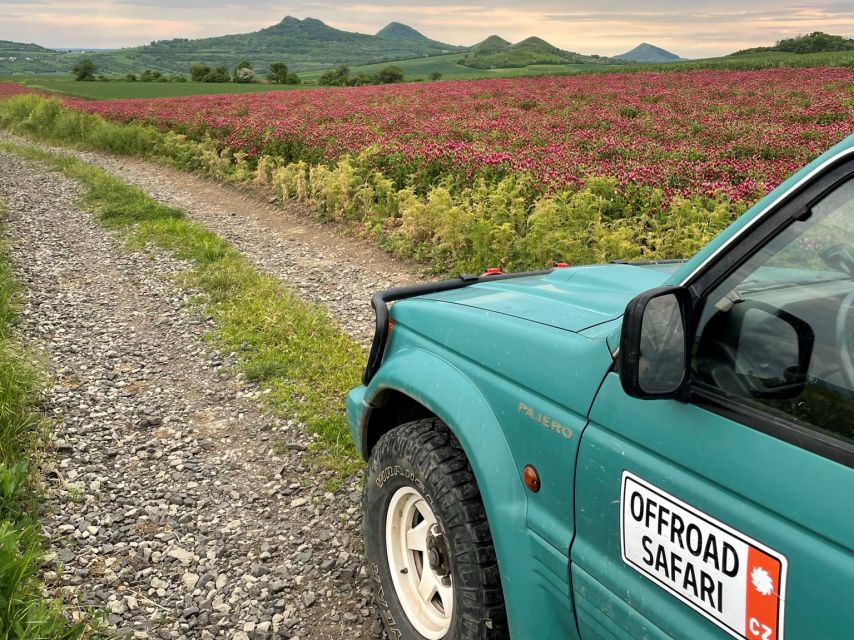 Prague: Bohemian Uplands Garnet Panning&Animal Farm 4WD Tour - Volcanic hills, villages, and medieval views