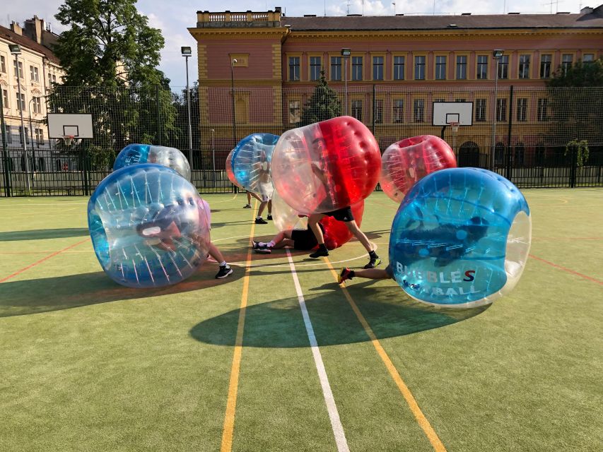 Prague: Bubbles football in city centre of Prague - Getting to the brown gate in central Prague