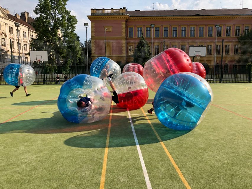 Prague: Bubbles football in city centre of Prague - Three game styles for a better group session