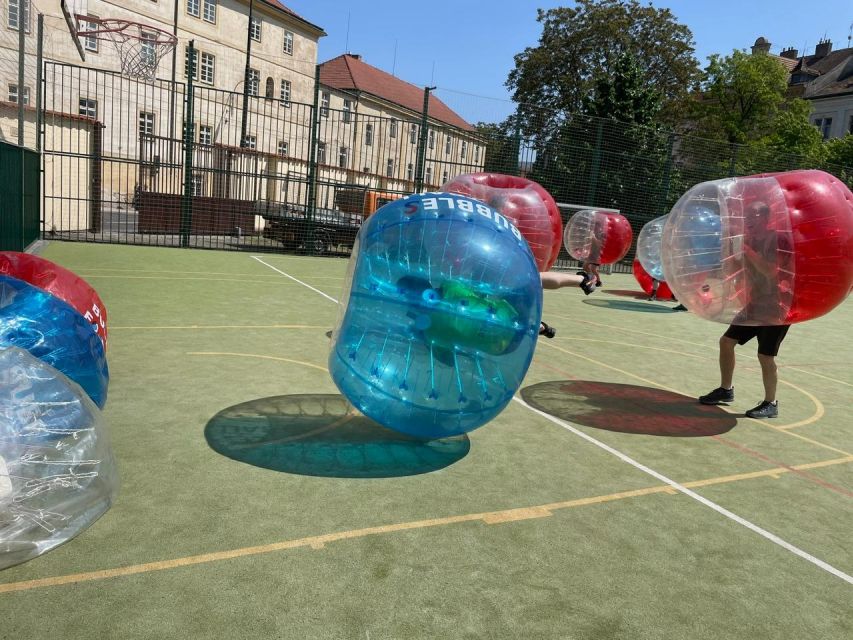 Prague: Bubbles football in city centre of Prague - Equipment, water, and the practical comforts