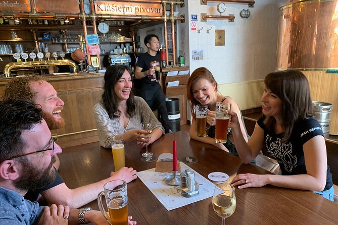 Prague Castle and Pubs Tour with Drinks Included - Walking up Nerudova after the first drink