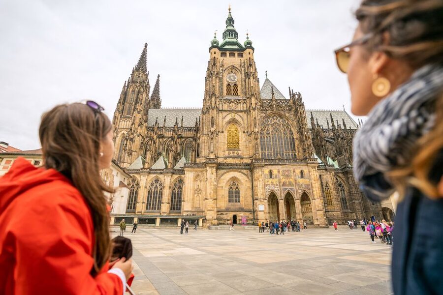 Prague: Castle Tour with Local Guide and Entry Ticket - St. George’s Basilica brings the mood down to earth