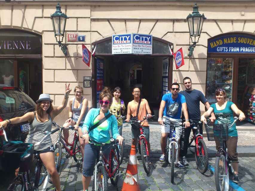 Prague City Bike guided tour - Wenceslas Square and the route through the center