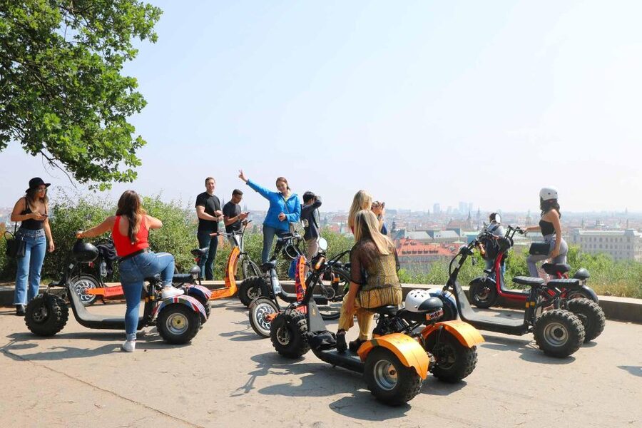 Prague: City Highlights Guided Electric Trike Tour - Strahov Monastery and Petřín Hill