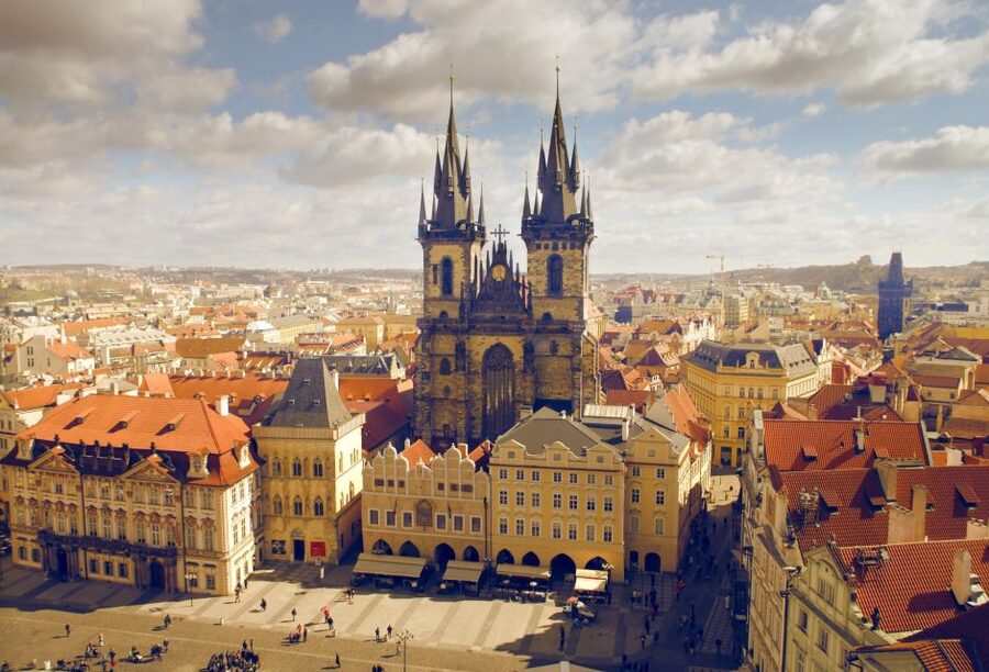 Prague: City Tour in Full - The university, Cubist house, and Powder Tower