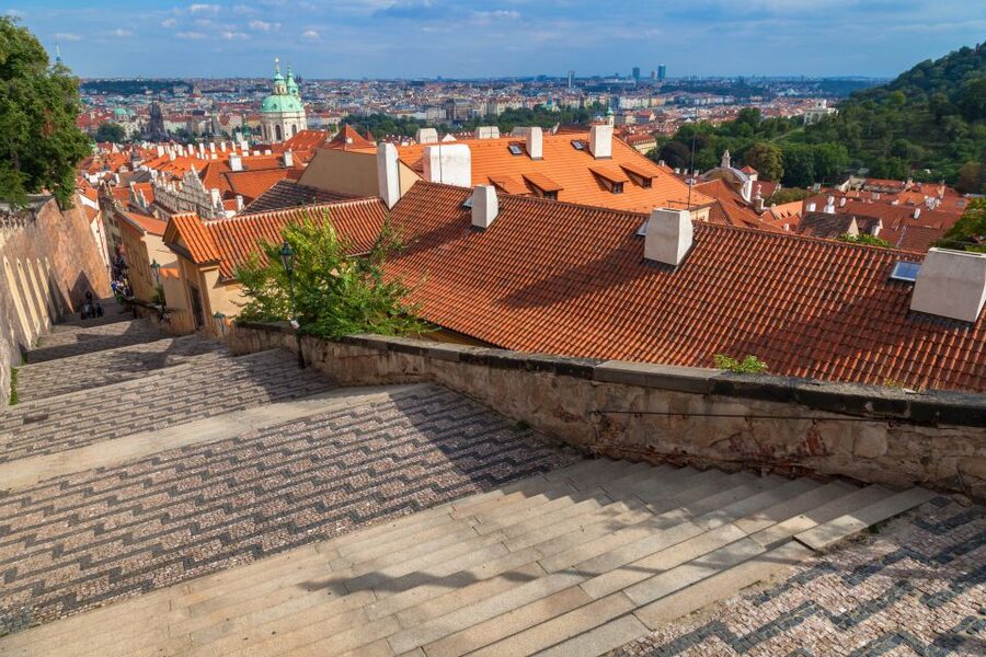 Prague: City Tour - Prague Castle and the view from Castle Stairs