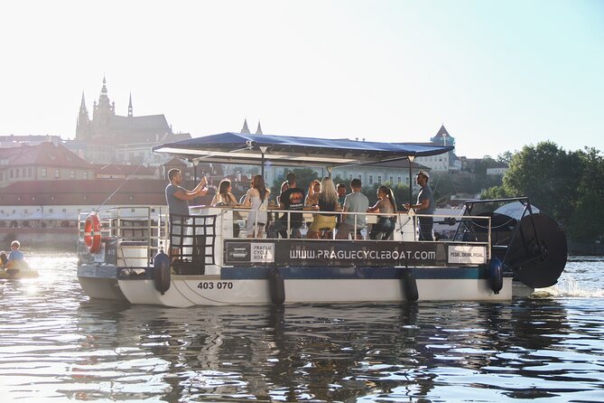 Prague Cycle Boat - The Swimming Beer Bike - Drinks, music, and the mood on board
