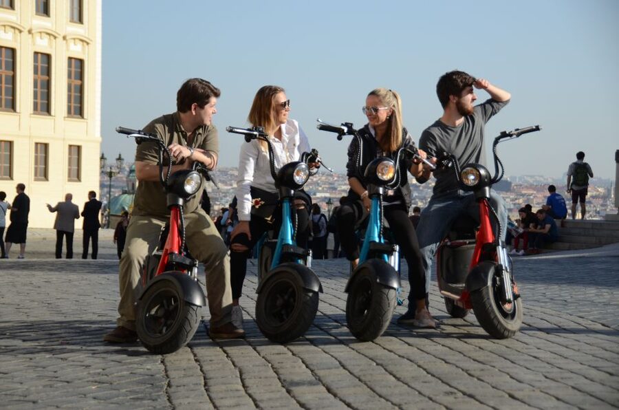 Prague: E-Bike/E-Scooter Viewpoint Tour - Petřín Hill and the city of spires