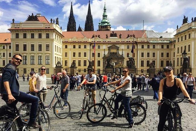 Prague E-Bike Tour - Stunning Viewpoints (small group) - Returning through the National Theater and Wenceslas Square