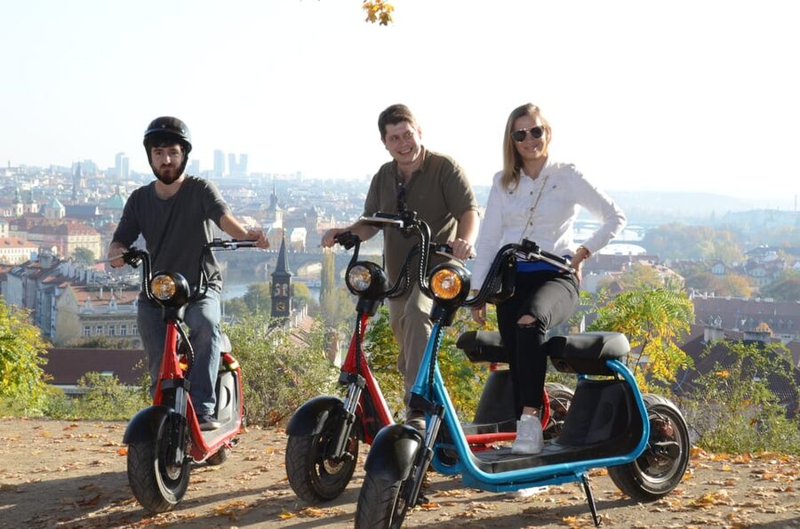 Prague Electric Scooter and eBike Grand Tour - Letná Park and the river panorama