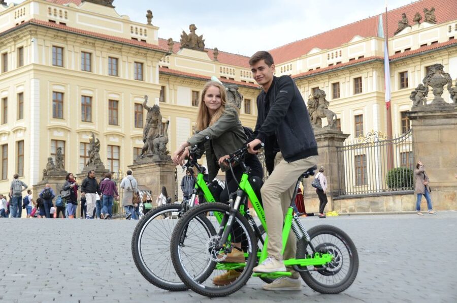 Prague: Electric Scooter & Cruiser Fat eBike Rental - Petřín: the uphill option with a city view