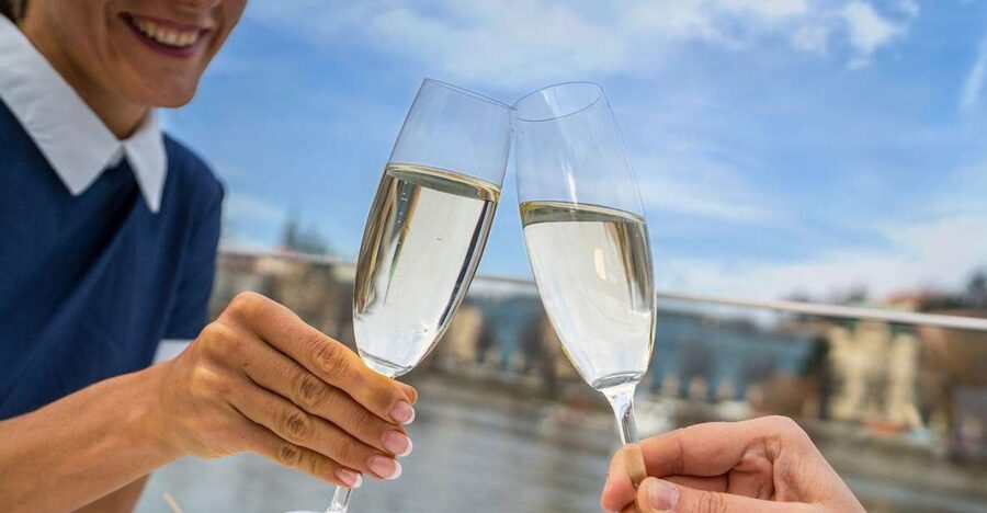 Prague: Evening Vltava River Eco Cruise with Prosecco - Prosecco, snacks, and onboard service