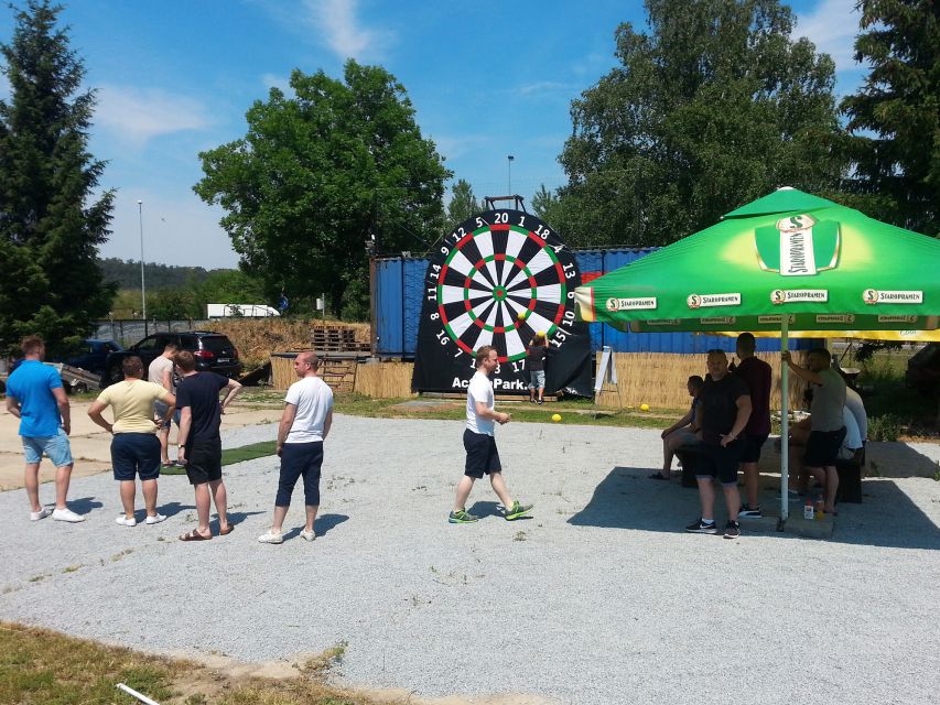 Prague : Giant Foot Darts and Giant Beer Pong Game - Key points at a glance