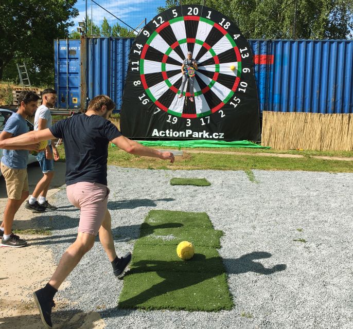 Prague : Giant Foot Darts and Giant Beer Pong Game - Rain, clothing, and physical demands
