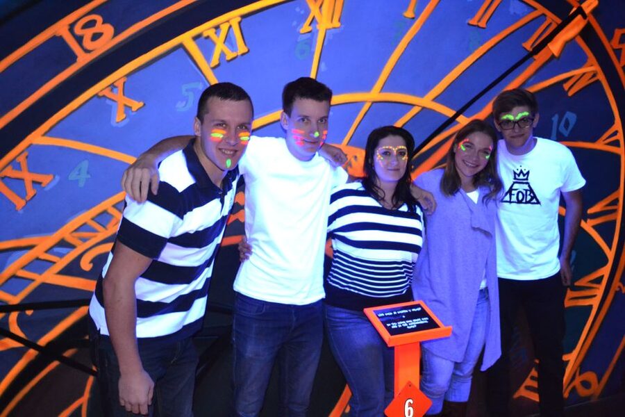 Prague: Glow Golf Mini Golf Game by UV Light - UV art, glow paint, and photographs