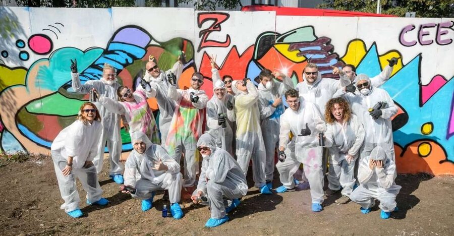 Prague Graffiti Workshop For Groups & Team-Building Groups - The legal wall and why it improves the experience