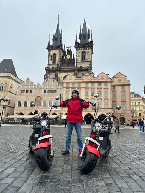 Prague: Guided Fat Tire e-Scooter Tour - Prague Castle from the outside