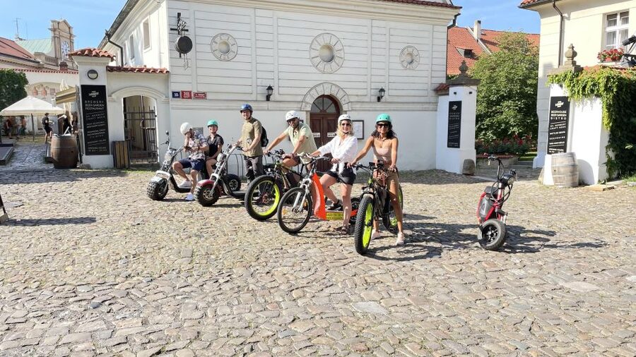 Prague: Highlights Tour on e-Scooter or eBike - Strahov Monastery and the high lookout