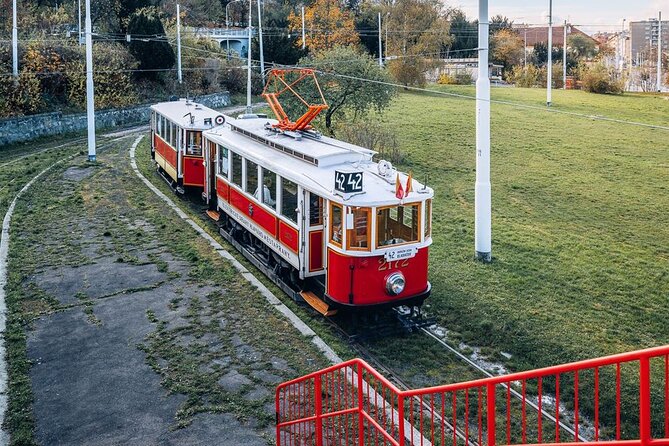 Prague Hop on Hop off Sightseeing Tram - National Theatre and the riverfront