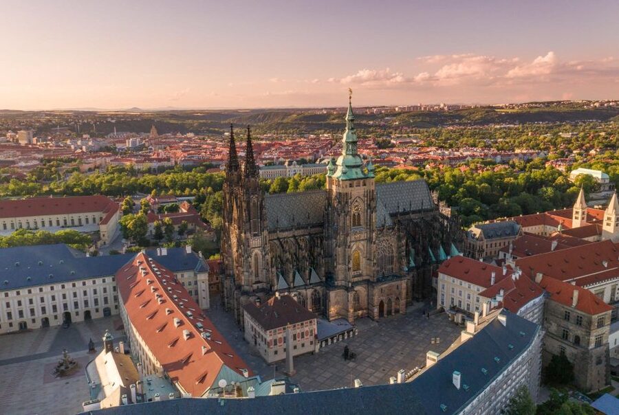 Prague Hradcany Castle, St Vitus Cathedral Tour with Tickets - St George’s Basilica and the castle’s quieter side